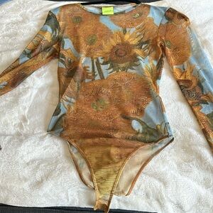 Mesh Sunflower Bodysuit
